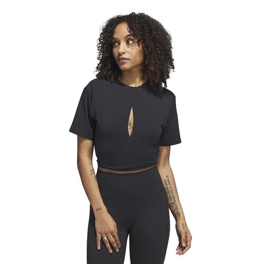 Women adidas Tops | Women'S Yoga Studio Crop T-Shirt