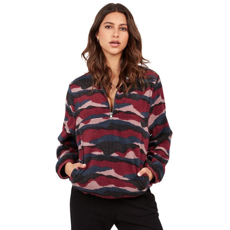 Women Volcom Sweatshirts & Hoodies | Women'S Pheelin It Mock Neck Top