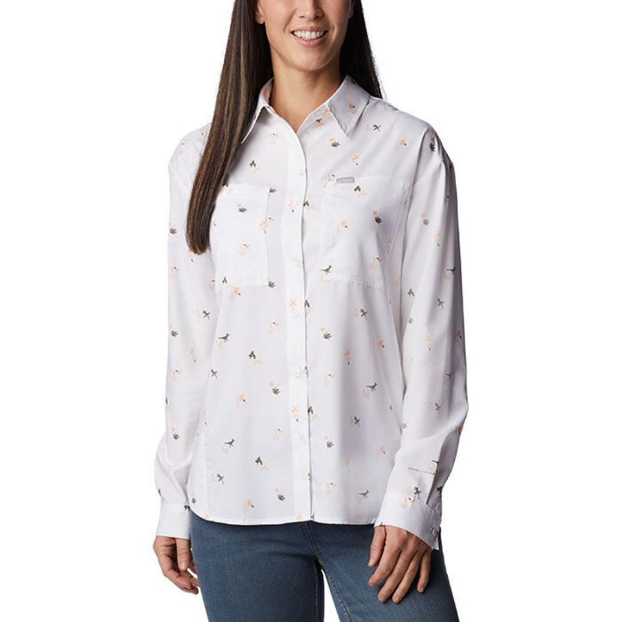 Women Columbia Tops | Women'S Silver Ridge? Utility Patterned Shirt