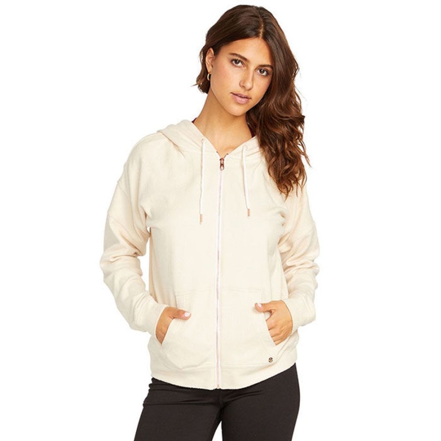 Women Volcom Sweatshirts & Hoodies | Women'S Lived In Lounge Zip Fleece Hoodie