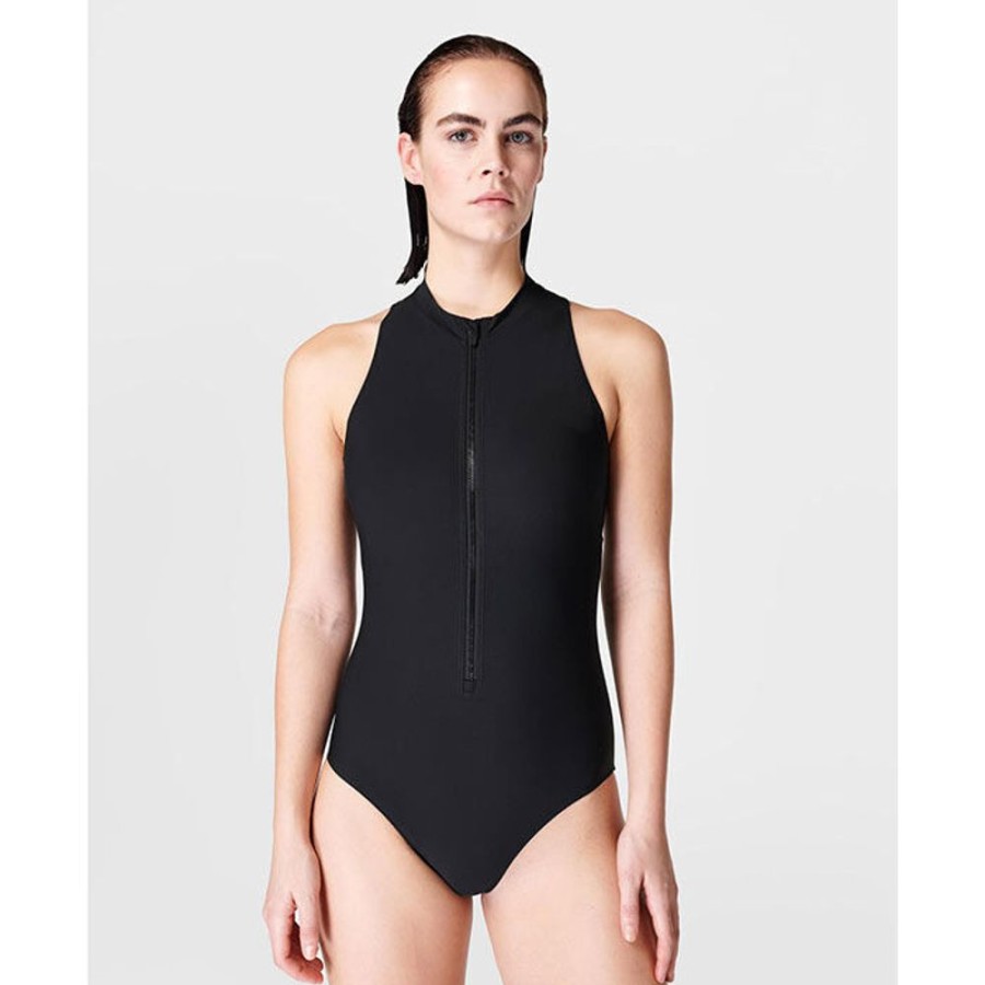 Women Sweaty Betty Swimwear | Women'S Vista High Neck One-Piece Swimsuit