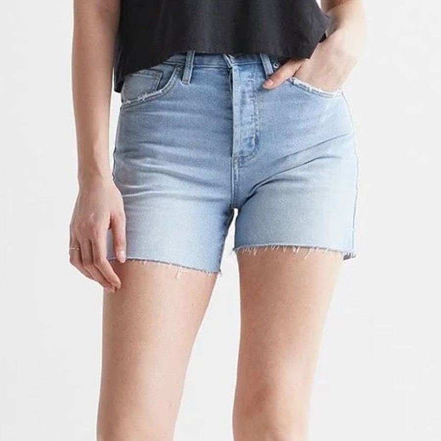 Women DUER Denim | Women'S Midweight Denim High Rise Short