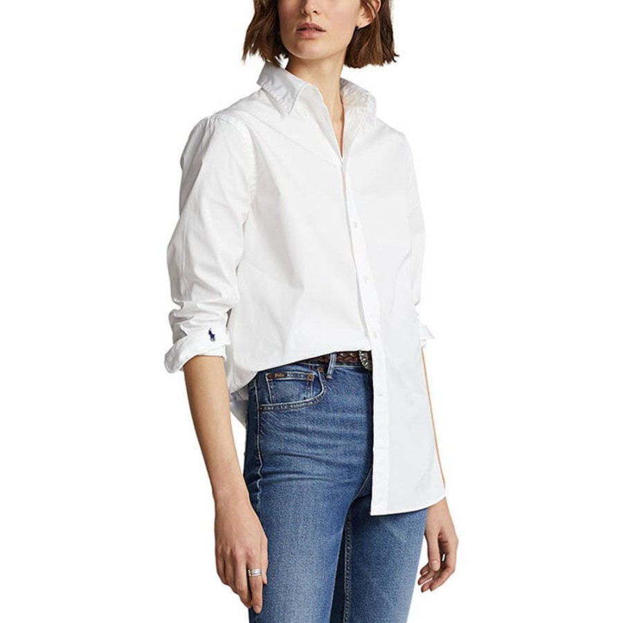 Women Polo Ralph Lauren Tops | Women'S Relaxed Fit Cotton Shirt