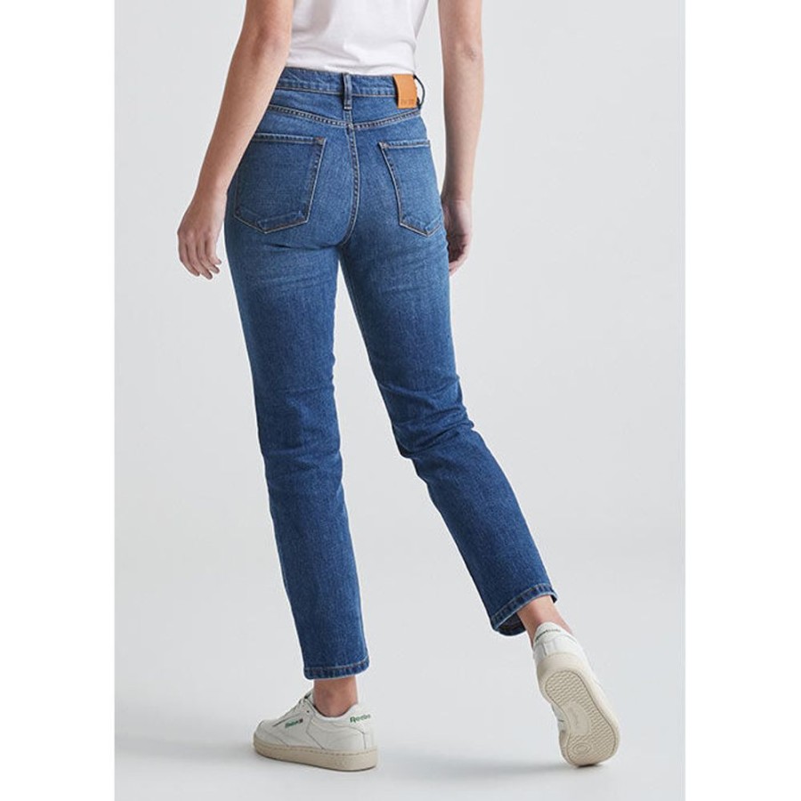 Women DUER Pants | Women'S Midweight Performance Denim High Rise Straight Jean