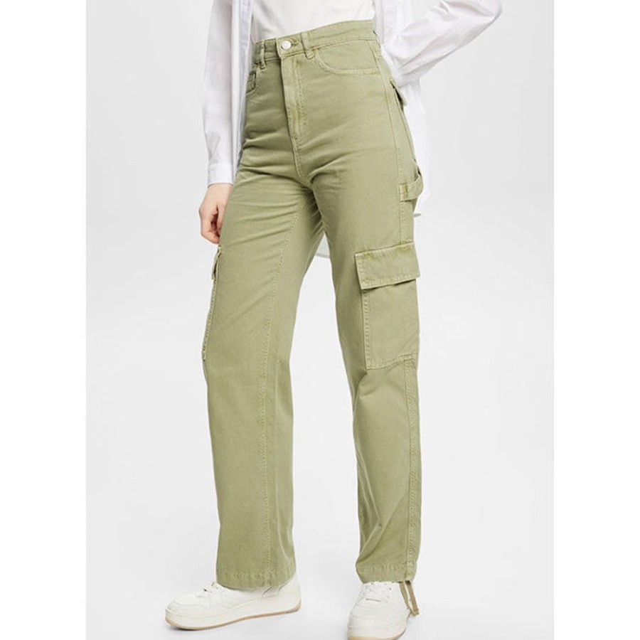 Women Esprit Pants | Women'S Cotton Cargo Pant