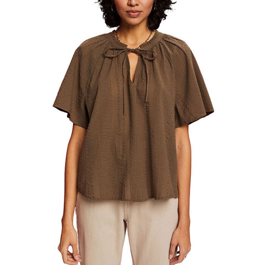 Women Esprit Tops | Women'S Airy Cotton Blouse