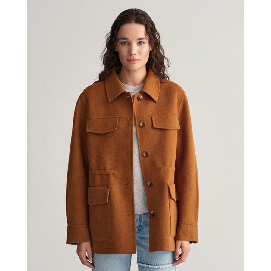 Women GANT Coats & Jackets | Women'S Handstitched Utility Jacket