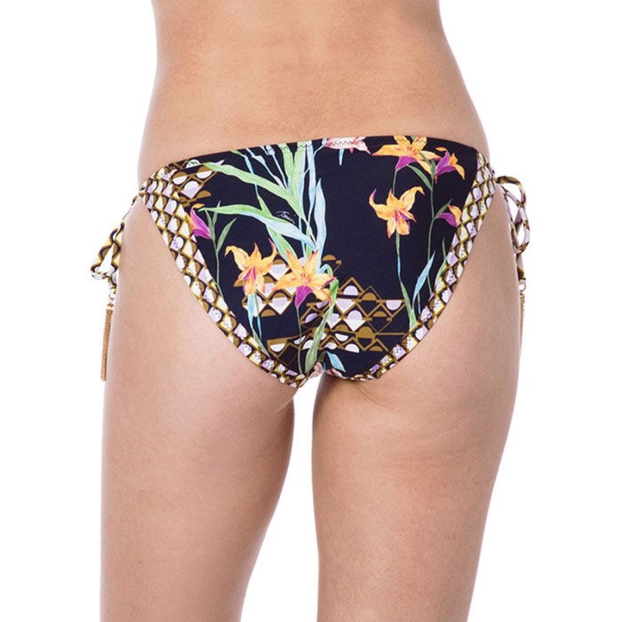 Women Trina Turk Swimwear | Women'S Fiji Floral Mix Tie Side Bikini Bottom