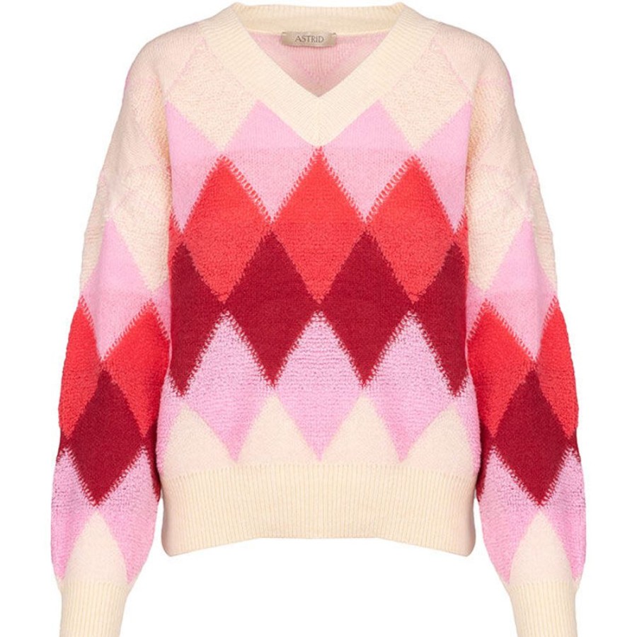 Women Astrid Sweaters | Women'S Apres Ski Argyle Sweater