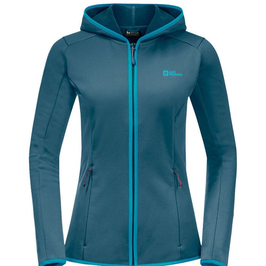 Women Jack Wolfskin Coats & Jackets | Women'S Baiselberg Hooded Fleece Jacket