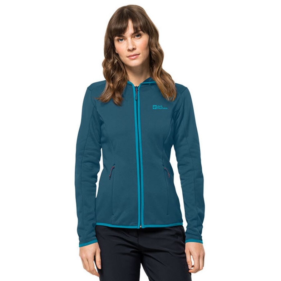 Women Jack Wolfskin Coats & Jackets | Women'S Baiselberg Hooded Fleece Jacket