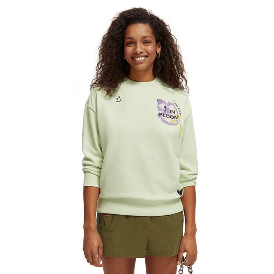 Women Scotch & Soda Sweatshirts & Hoodies | Women'S Loose Fit Organic Cotton Sweatshirt