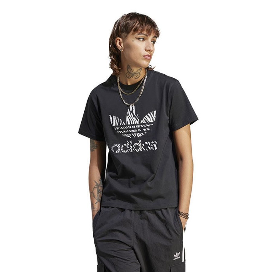 Women adidas Originals Tops | Women'S Zebra Animal Print Infill T-Shirt