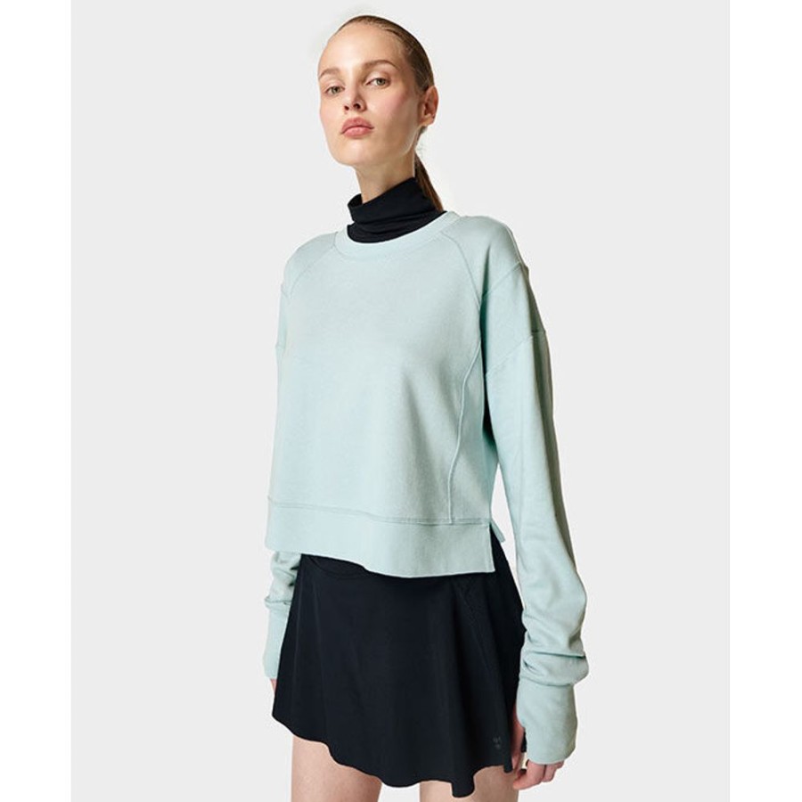 Women Sweaty Betty Sweaters | Women'S After Classic Crop Sweatshirt