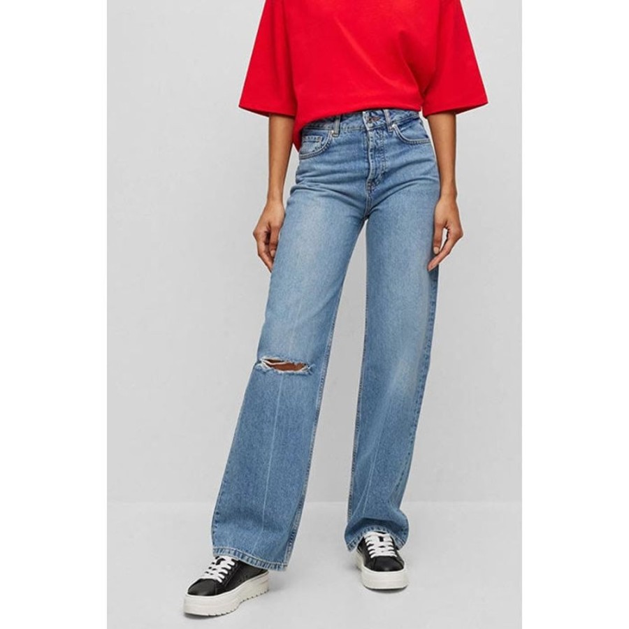 Women HUGO Denim | Women'S 937_2 Wide Leg Jean