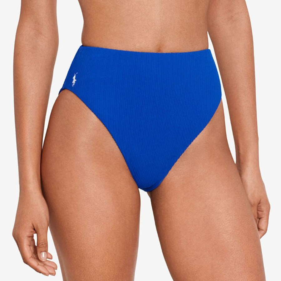 Women Polo Ralph Lauren Swimwear | Women'S Twisted-Rib Mid Bikini Bottom