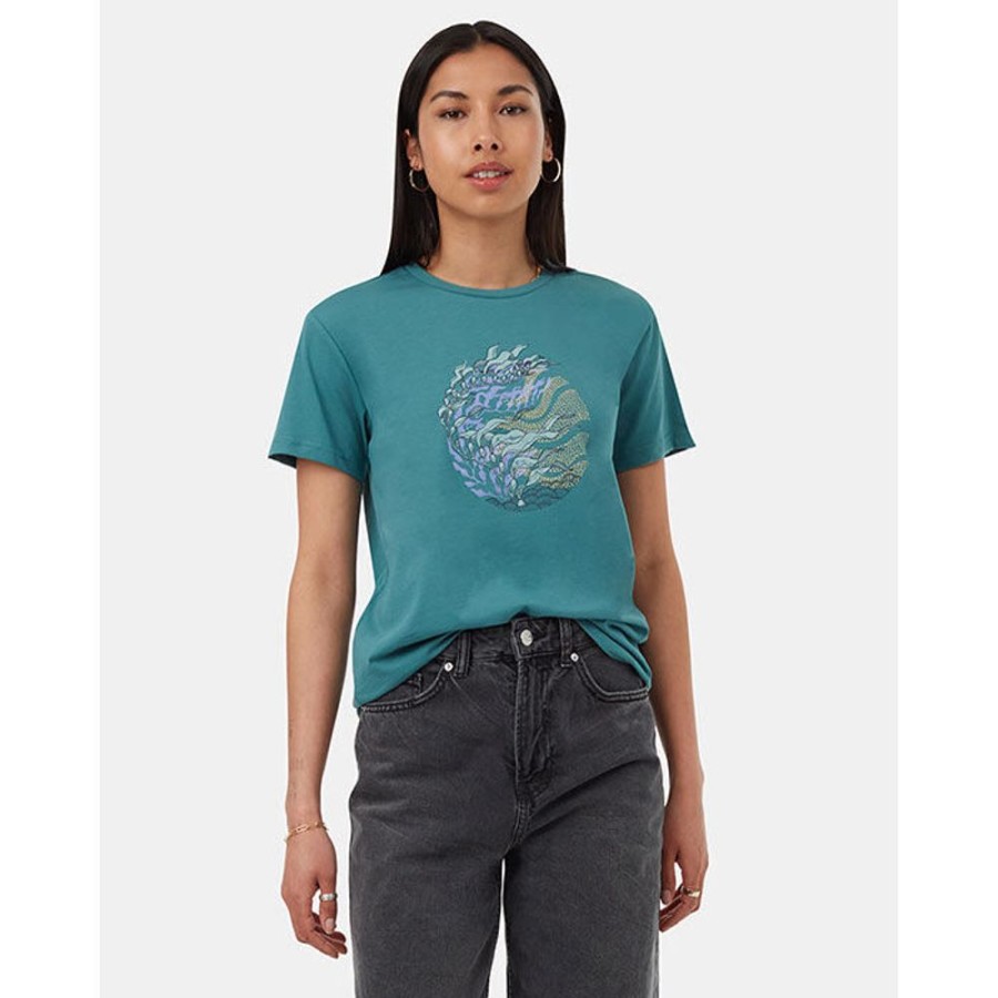 Women Tentree Tops | Women'S Portal Kelp T-Shirt