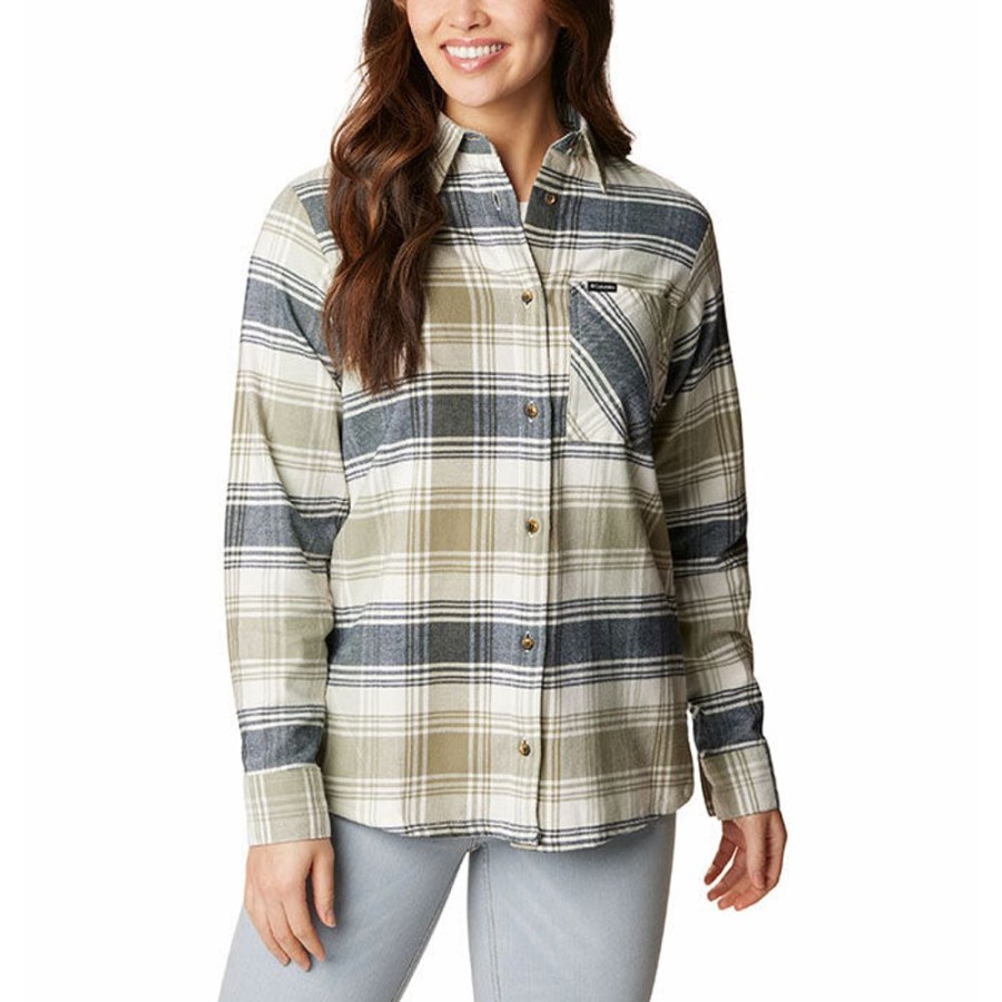 Women Columbia Tops | Women'S Calico Basin? Flannel Long Sleeve Shirt