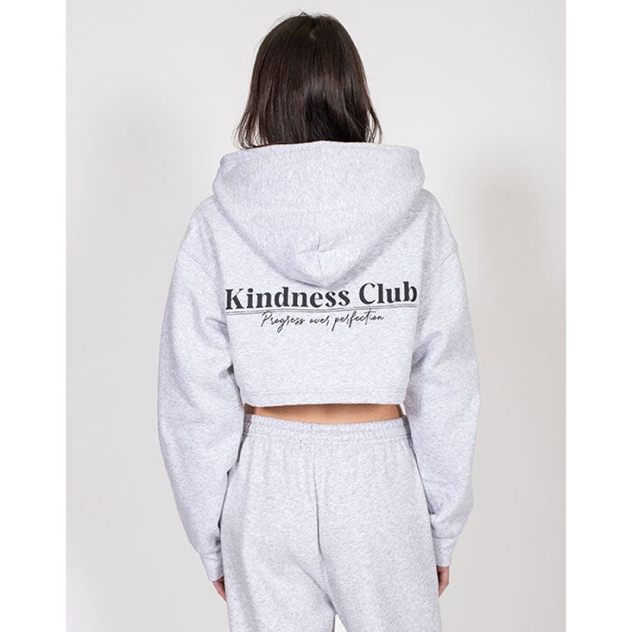 Women Brunette The Label Sweatshirts & Hoodies | Women'S Kindness Club Full-Zip Cropped Hoodie