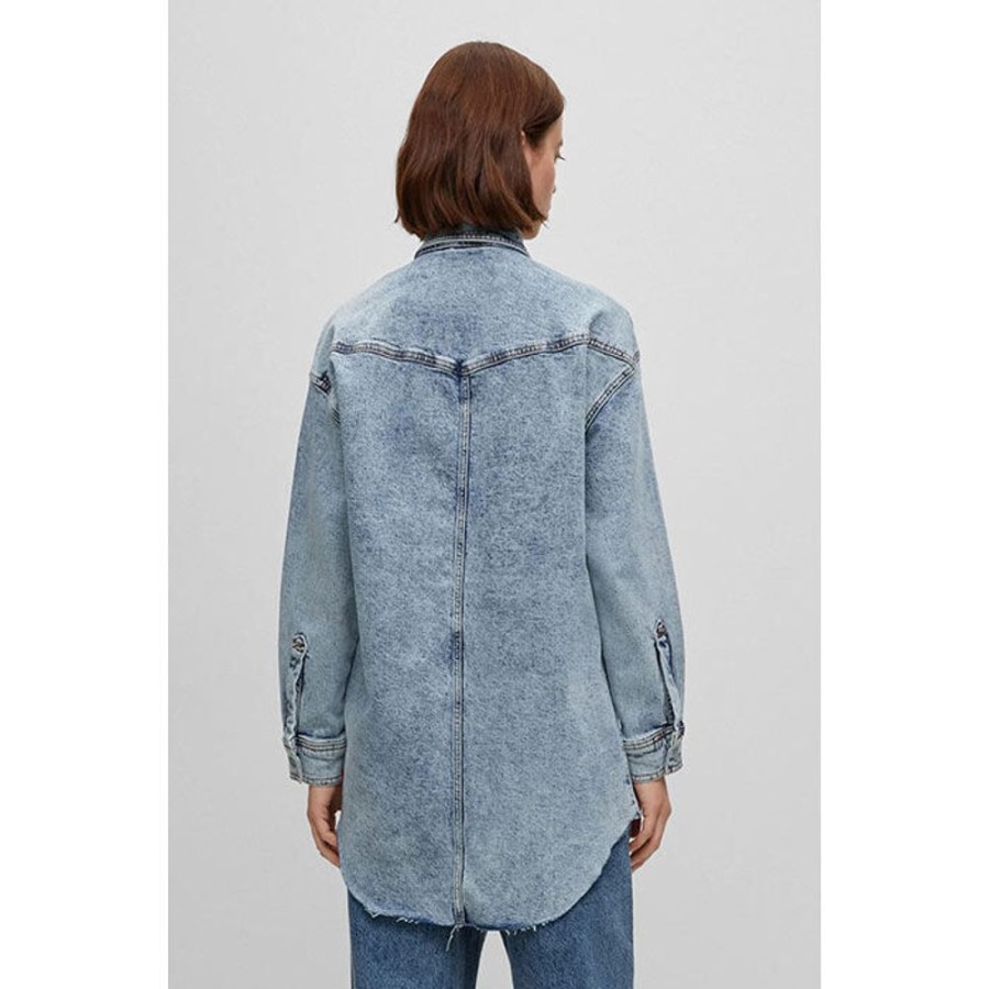 Women HUGO Denim | Women'S Gelena Denim Shirt Jacket