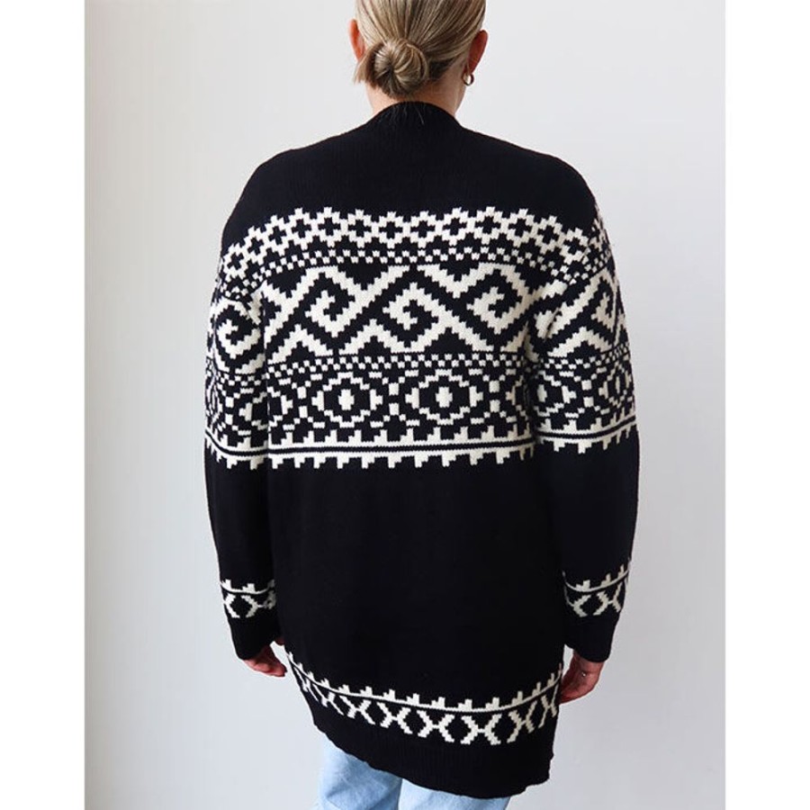 Women Brunette The Label Sweaters | Women'S Fair Isle Knit Cardigan