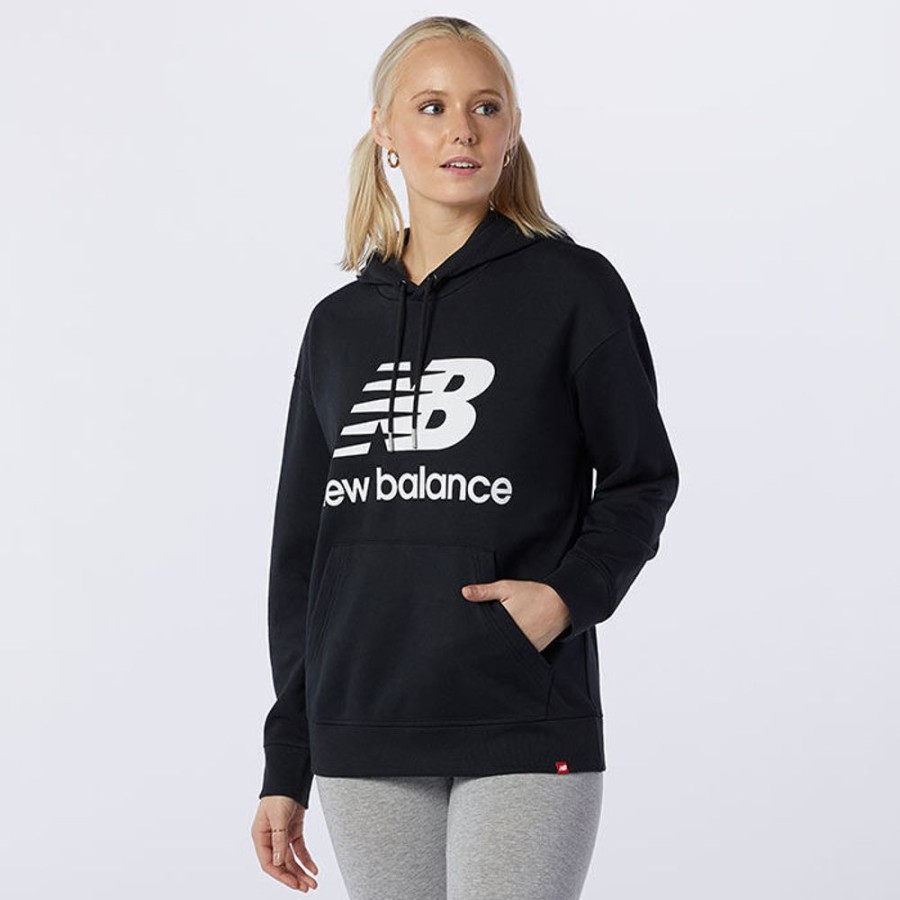 Women New Balance Sweatshirts & Hoodies | Women'S Essentials Stacked Logo Oversized Hoodie