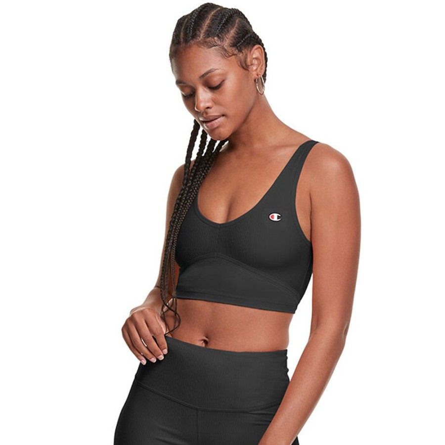 Women Champion Tops | Women'S Ribbed Cropped Tank Top