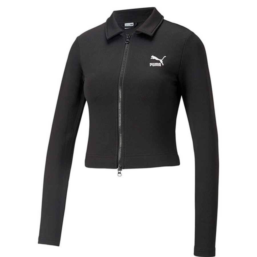 Women Puma Tops | Women'S Classics Long Sleeve Full-Zip Top