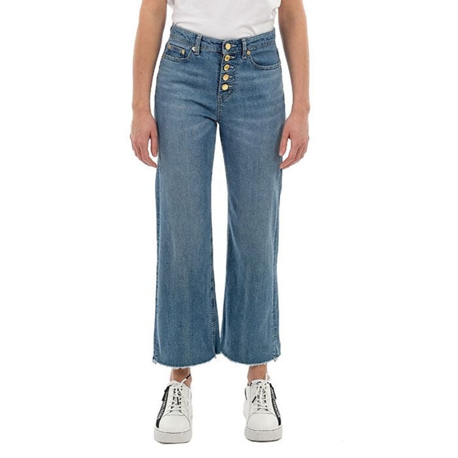 Women Michael Kors Denim | Women'S Selma High Waist Crop Jean