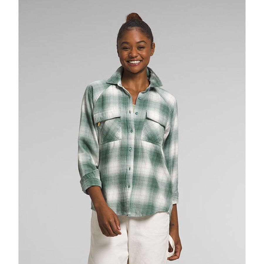 Women The North Face Tops | Women'S Set Up Camp Flannel Shirt