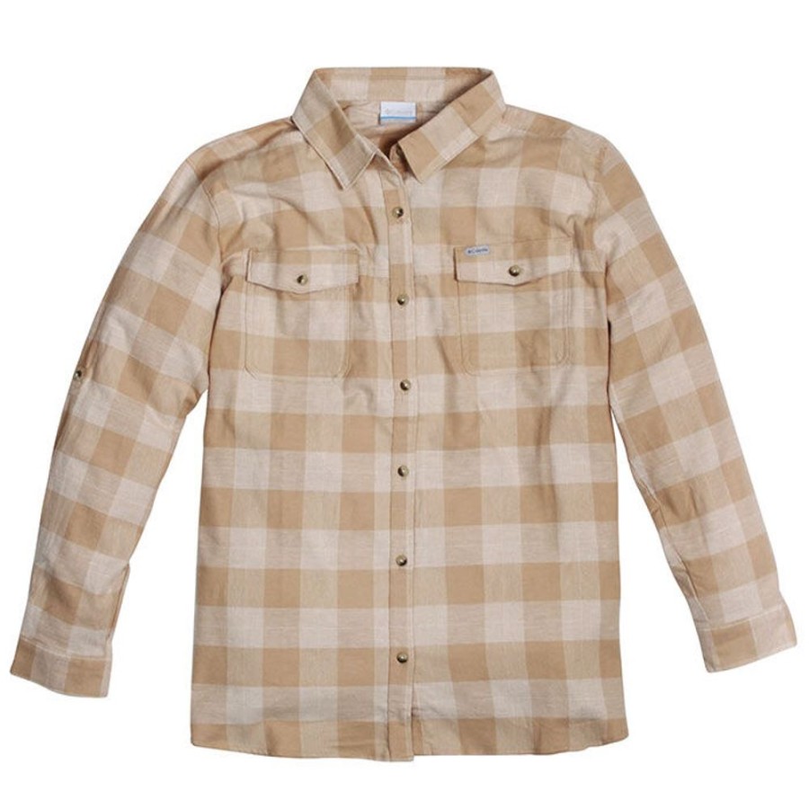 Women Columbia Tops | Women'S Pine Street Stretch Flannel Shirt (Plus Size)