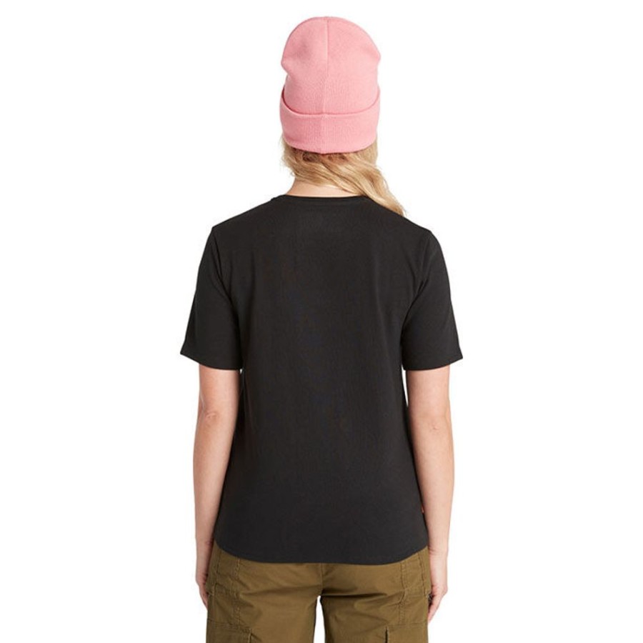 Women Timberland Tops | Women'S Logo Texture T-Shirt