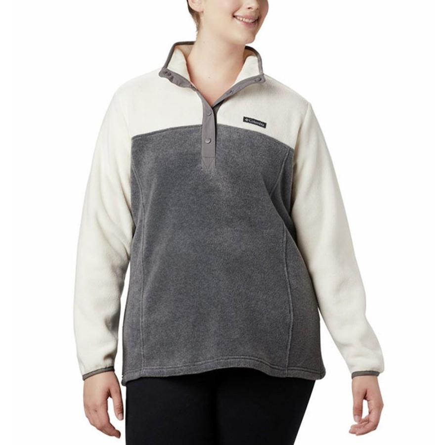 Women Columbia Sweatshirts & Hoodies | Women'S Benton Springs? Half-Snap Pullover Top (Plus Size)