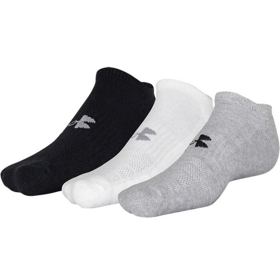 Women Under Armour Socks | Unisex Training Cotton No-Show Sock (3 Pack)