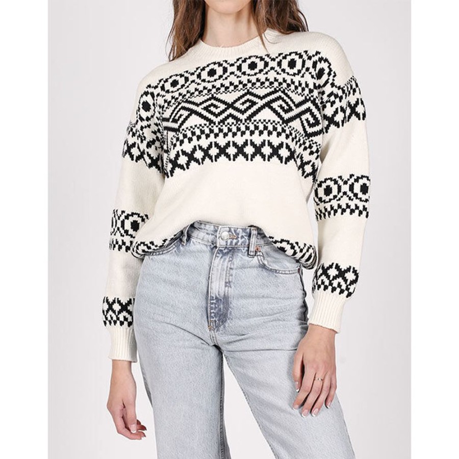 Women Brunette The Label Sweaters | Women'S Fair Isle Knit Sweater