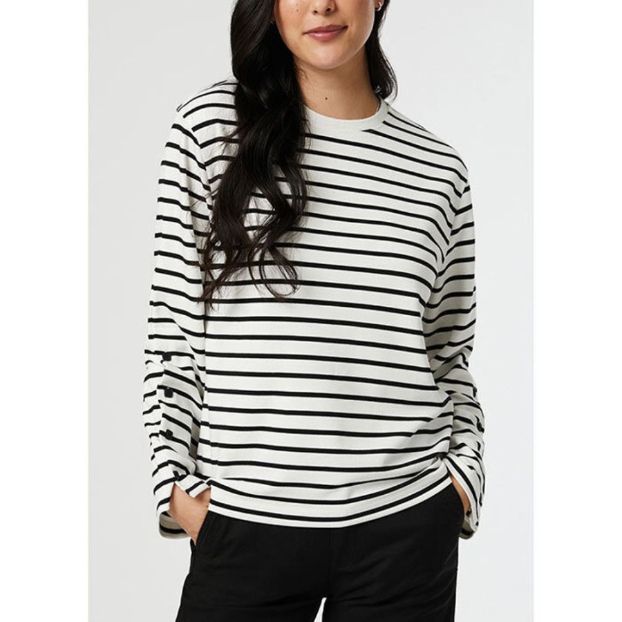 Women Mavi Tops | Women'S Striped Long Sleeve Top