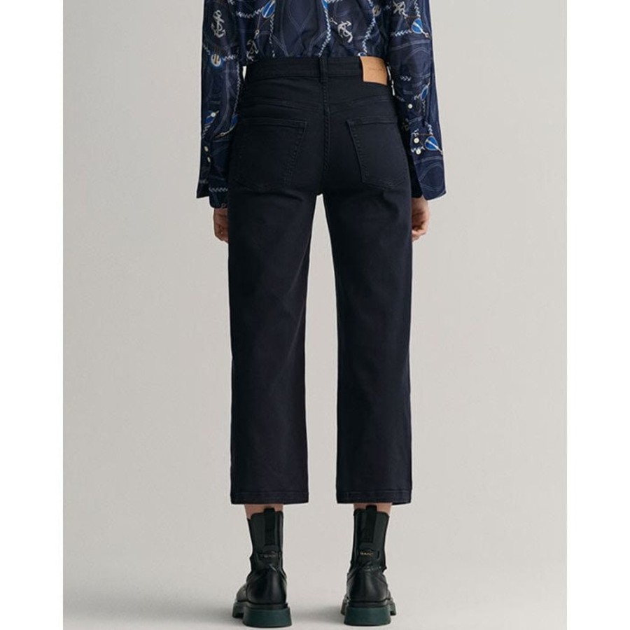 Women GANT Denim | Women'S Cropped Wide Colour Jean