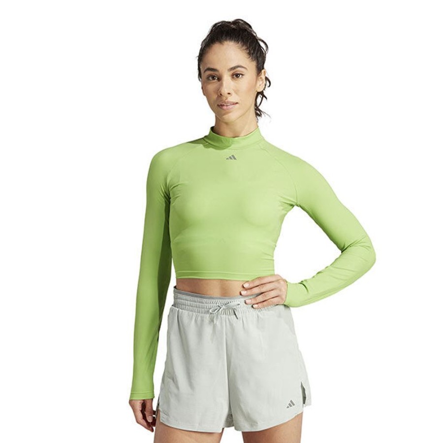 Women adidas Tops | Women'S Hiit Heat.Rdy Long Sleeve Crop Top