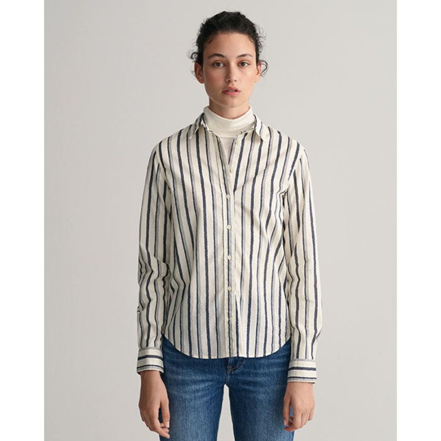 Women GANT Tops | Women'S Rope Cotton Voile Shirt