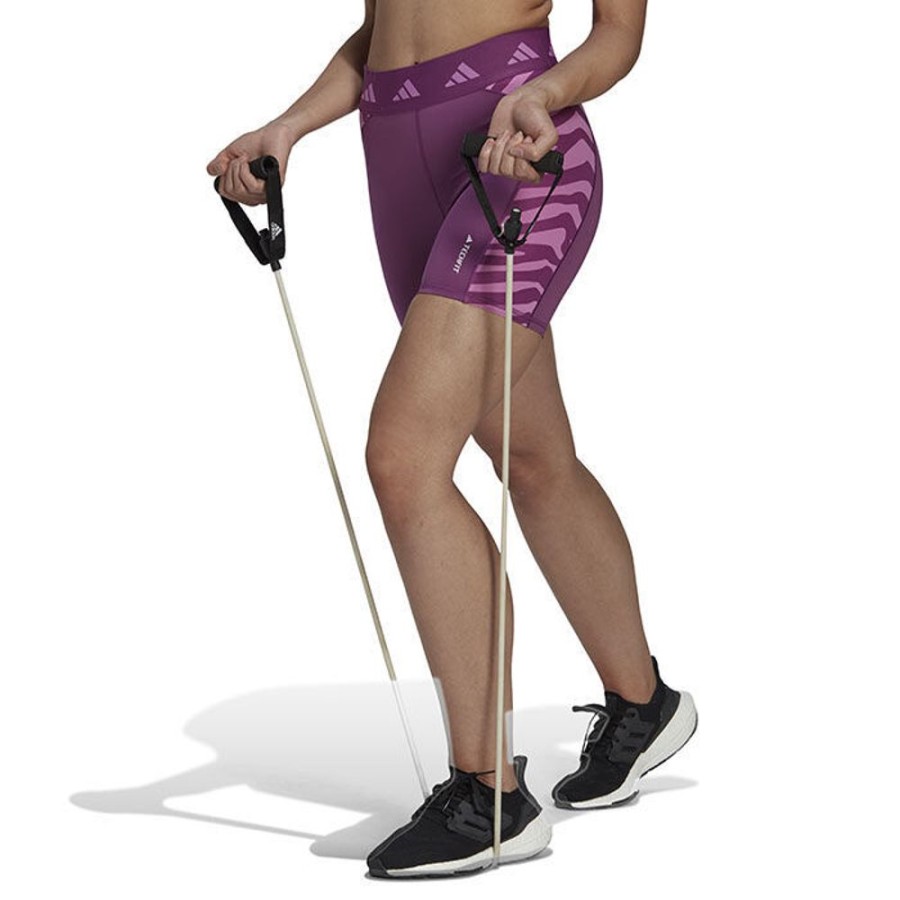 Women adidas Shorts | Women'S Hyperglam Techfit Zebra High Waist Short