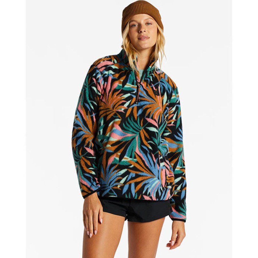 Women Billabong Sweatshirts & Hoodies | Women'S A/Div Boundary Mock 3 Half-Zip Top