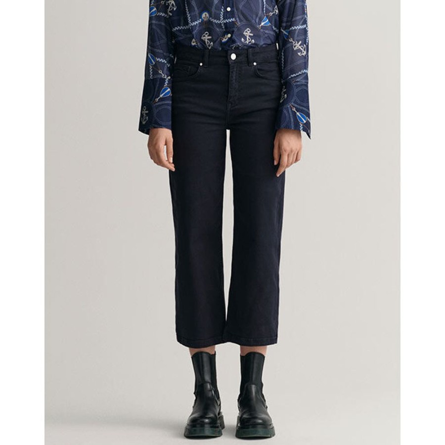 Women GANT Pants | Women'S Cropped Wide Colour Jean