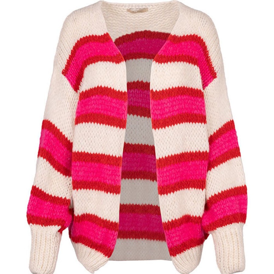 Women Astrid Sweaters | Women'S Striped Granny Cardigan