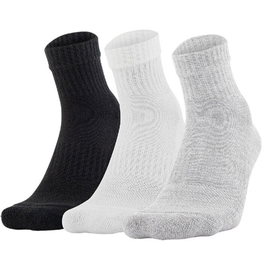 Women Under Armour Socks | Unisex Training Cotton Quarter Sock (3 Pack)