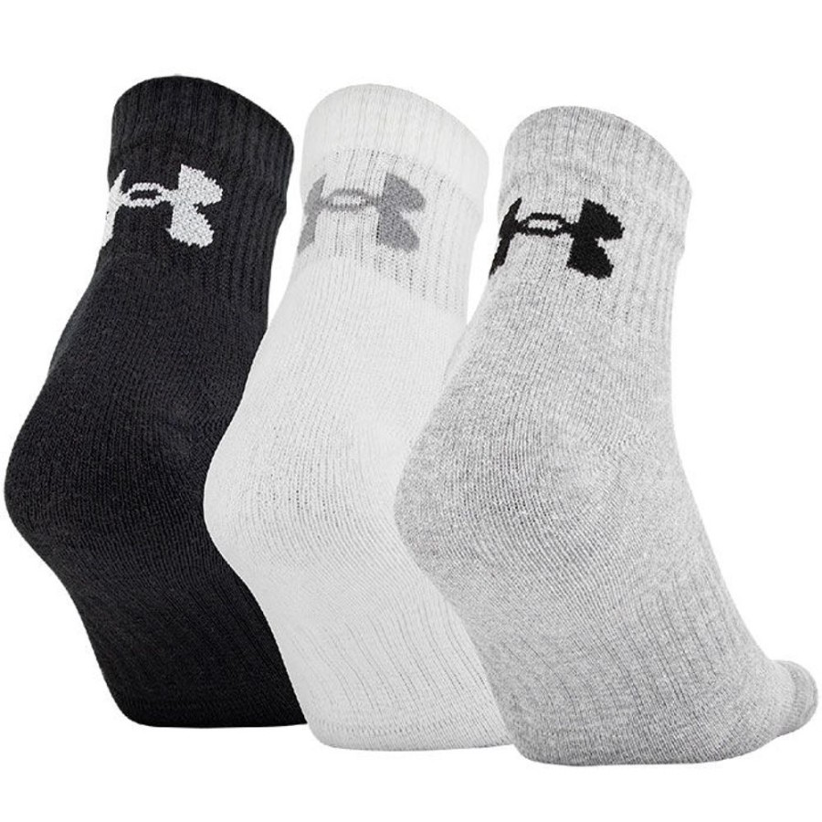 Women Under Armour Socks | Unisex Training Cotton Quarter Sock (3 Pack)