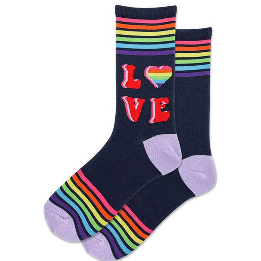 Women Hot Sox Socks | Women'S Retro Love Crew Sock