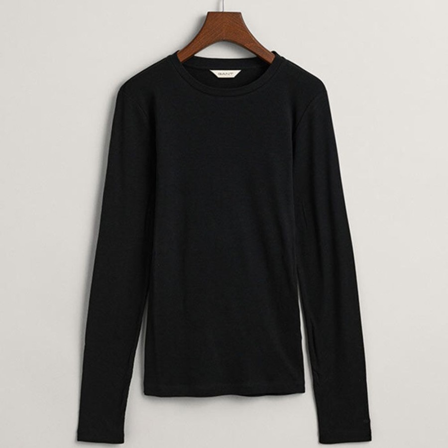 Women GANT Tops | Women'S Lightweight Long Sleeve T-Shirt