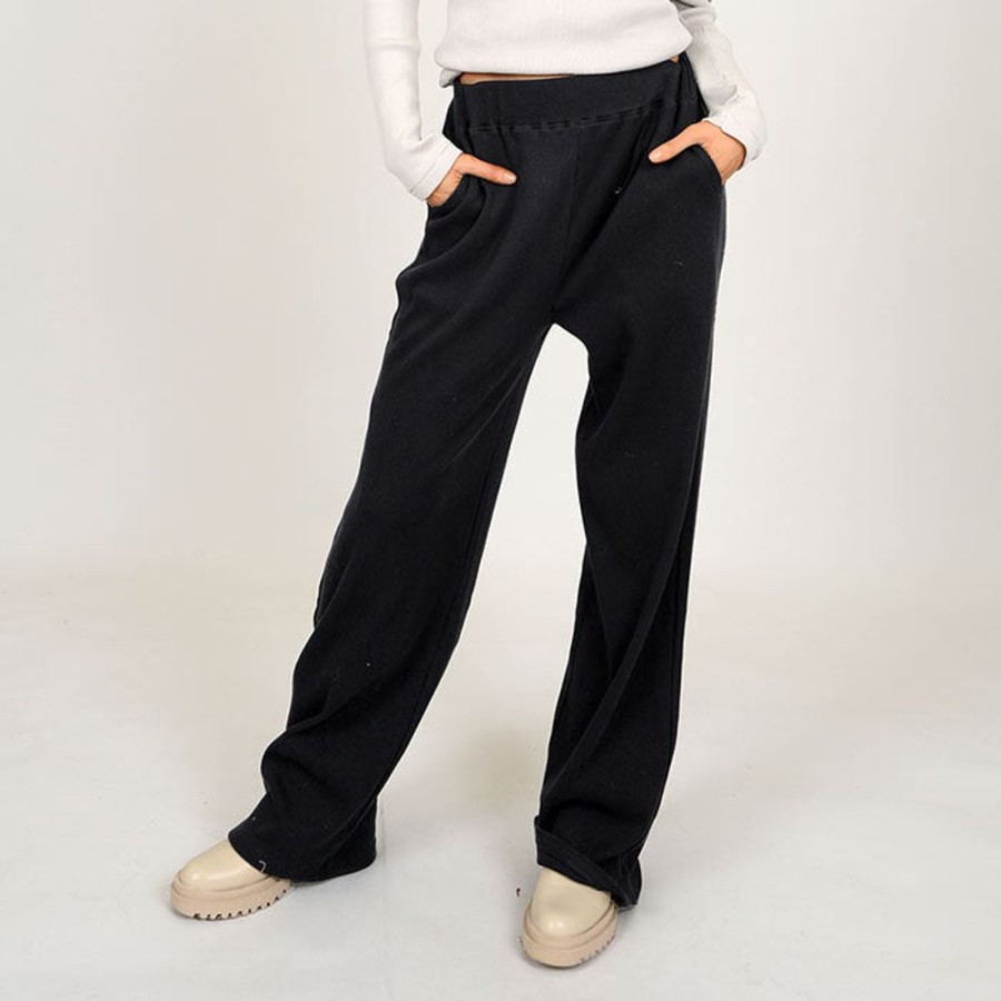 Women Oak & Ivy Pants | Women'S Wide Ribbed Knit Pant