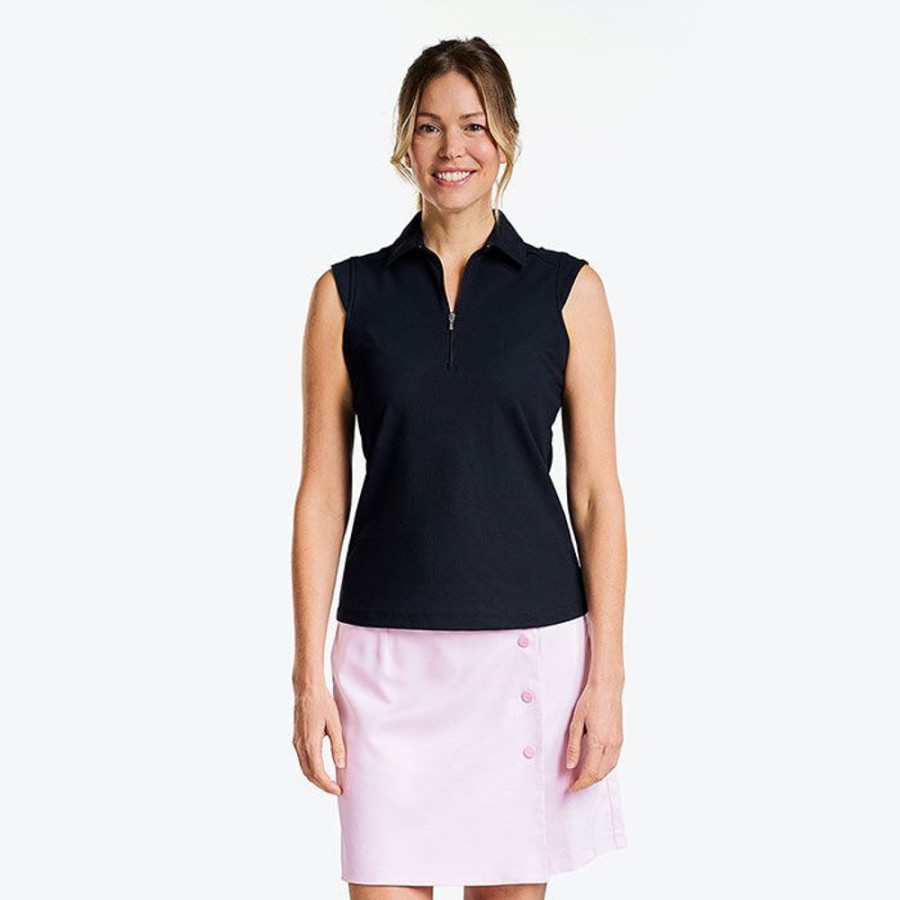 Women Nivo Tops | Women'S Nikki Sleeveless Polo