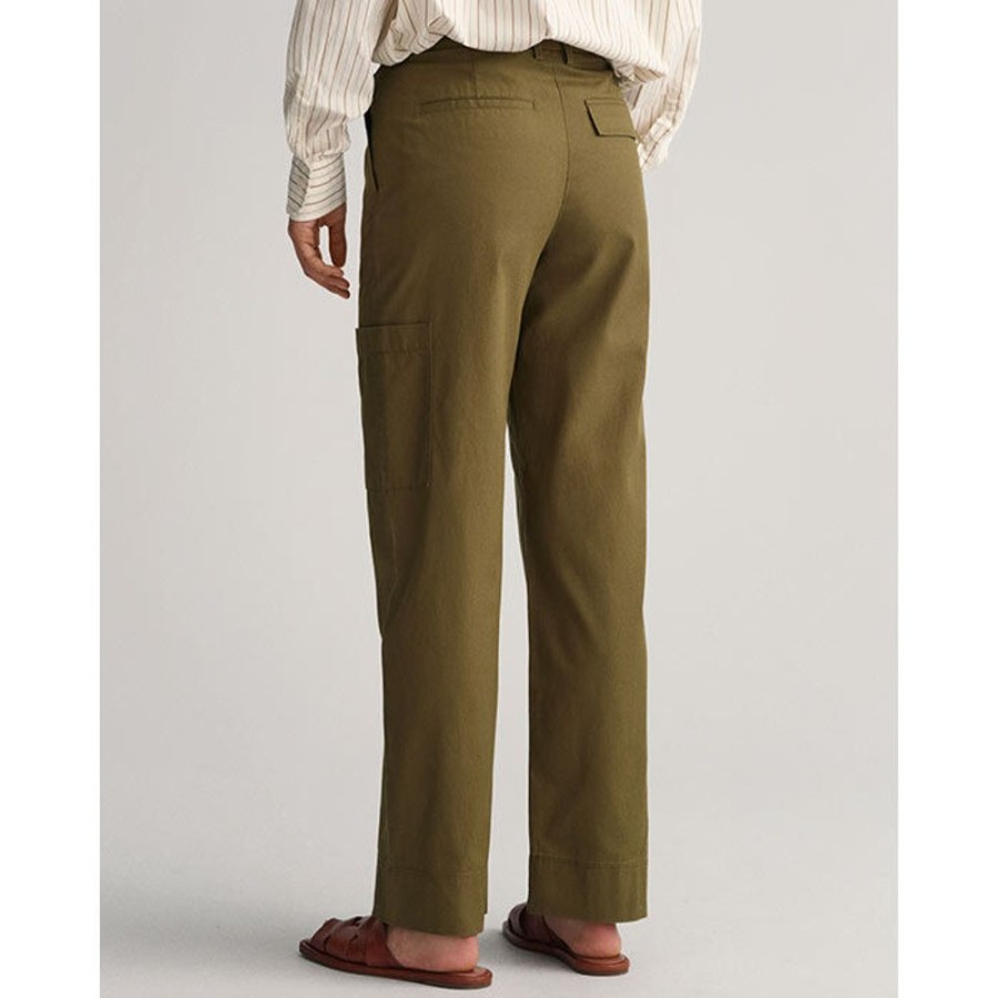 Women GANT Pants | Women'S Relaxed Fit Cargo Pant